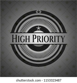 High Priority dark emblem. Retro