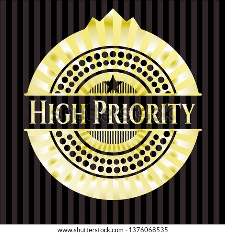 High Priority gold emblem