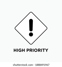 High Priority Icon. Attention Symbol - Vector Logo Template.
