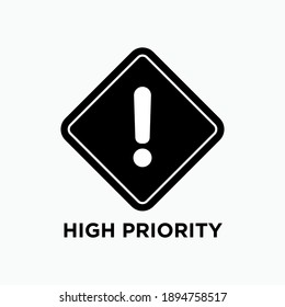 High Priority Icon. Attention Symbol - Vector Logo Template.