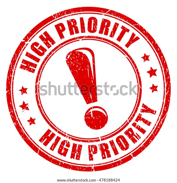 High Priority Ink Vector Stamp Illustration Stock Vector Royalty Free 478188424 4485