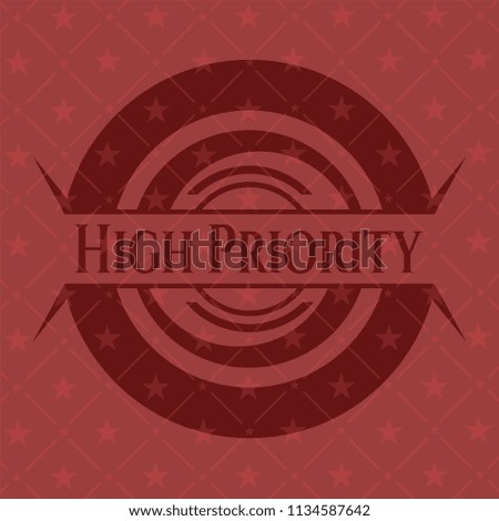 High Priority red emblem. Vintage.
