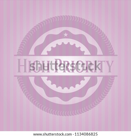 High Priority retro pink emblem