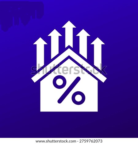 high property tax vector icon with house