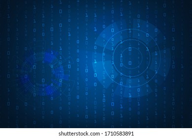 High protection and cyber security on code digital abstract background. lines technology design concept. code number privacy background.