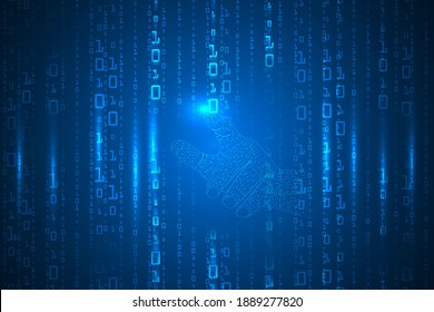 High protection and cyber security on code digital abstract background. lines technology design concept. code number privacy background.