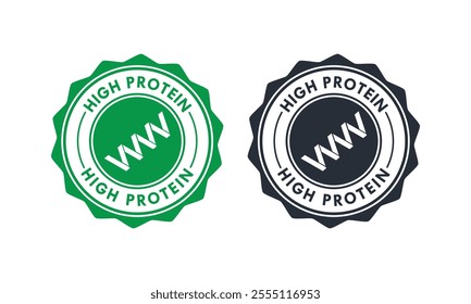 High protein design logo template illustration