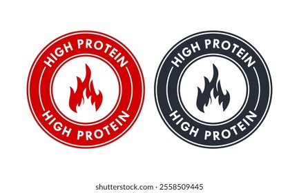 High protein design logo template illustration