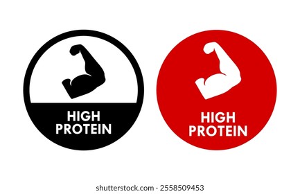 High protein design logo template illustration