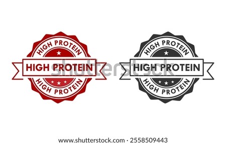 High protein design logo template illustration