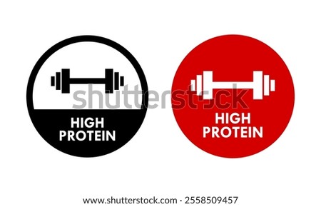 High protein design logo template illustration