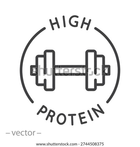high protein icon vector label