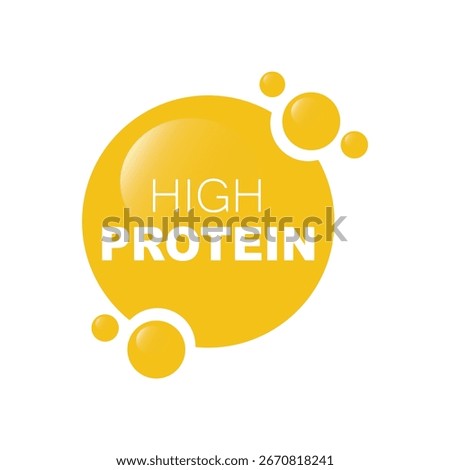 High protein icon, vector, sign.