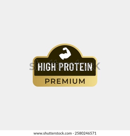High Protein label stamp vector isolated. High Protein Rubber Stamp. Label for high protein product with low calorie. Rubber stamp.