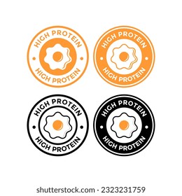 High protein logo vector design badge. Suitable for business, health, information and product label