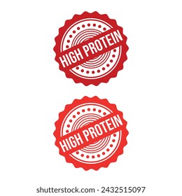 High Protein Rubber stamp Design vector, illustration
