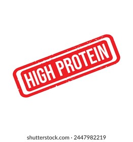 Diseño de sello de goma de alta proteína. ILUSTRACIÓN VECTORIAL.