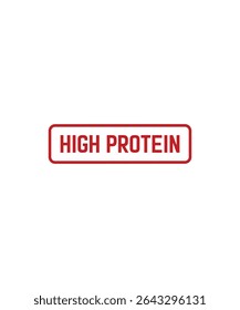 HIGH PROTEIN Rubber stamp design vector