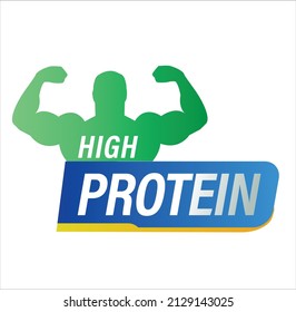 High Protein Vector Icon. Health Supplement Abstract