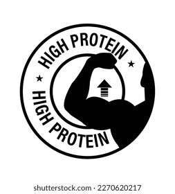 high protein vector icon, health care abstract