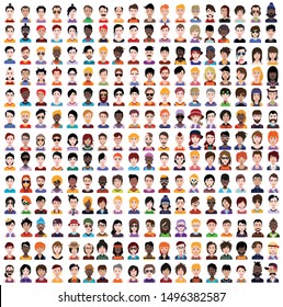 High quality 250 avatar, people vector icons