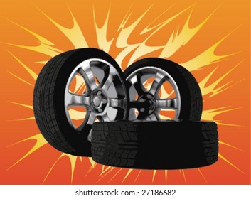 High quality 3d vector aluminum wheels