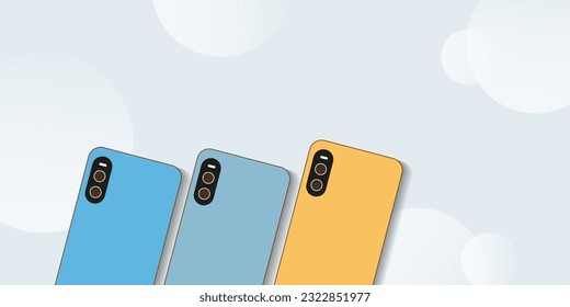 high quality 3d vector mobile mockup. Very realistic smartphone. Device UI UX mockup for presentation template. Phone frame with blank screen isolated template.