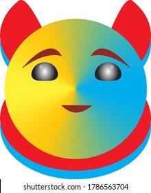high quality 3d vector round yellow cartoon bubble  high quality vector social media button Emoji Reactions printed on white paper Popular social networking