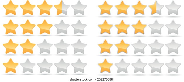 High Quality 5 Stars Rating Vector Concept