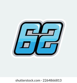 Diseño de logotipo de 62 números de carreras de alta calidad para su marca de negocios.