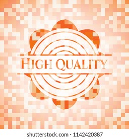 High Quality abstract orange mosaic emblem