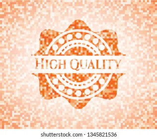 High Quality abstract orange mosaic emblem