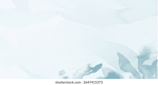 High Quality Abstract Watercolor Design in Blue-sky Tones with Natural Paint Flow Effects. Abstract watercolor paint background by teal colorful liquid fluid texture for background, banner