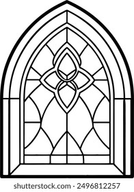 High Quality Ancient Stained Glass Design Vector