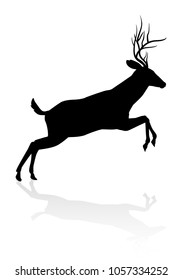 High quality animal silhouette of a deer