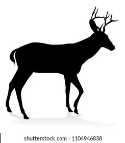 High quality animal silhouette of a deer