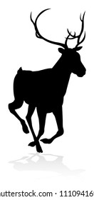 High quality animal silhouette of a deer