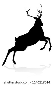 High quality animal silhouette of a deer