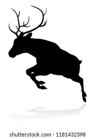 High quality animal silhouette of a deer