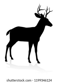 High quality animal silhouette of a deer