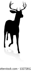 High quality animal silhouette of a deer