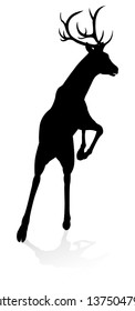 High quality animal silhouette of a deer
