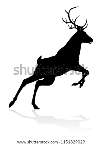 High quality animal silhouette of a deer