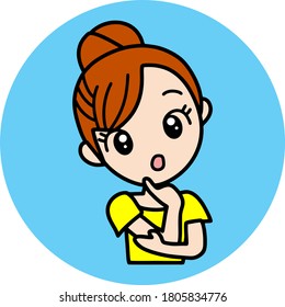 High Quality Animated Vector of Confused Woman