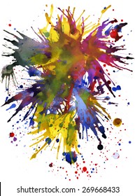 high quality aquarelle splashes