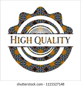 High Quality arabesque emblem background. arabic decoration.