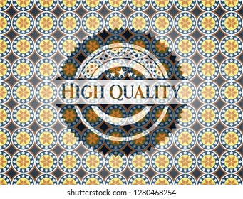 High Quality arabesque emblem background. arabic decoration.