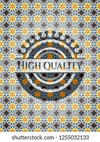 High Quality arabic style emblem. Arabesque decoration.