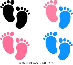 High Quality Baby Footprint Vector EPS: Perfect for Invitations and Scrapbooking, Creative Projects, and DIY Projects