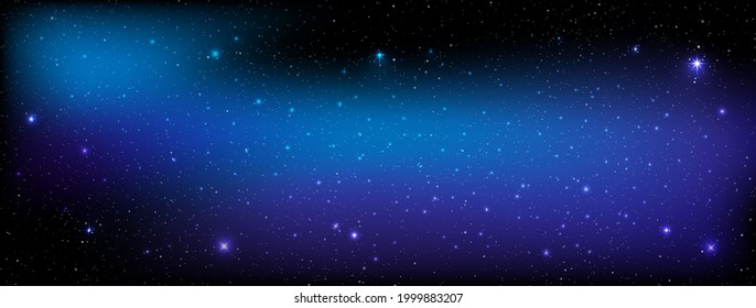 A high quality background galaxy illustration with stardust and bright shining stars illuminating the space.